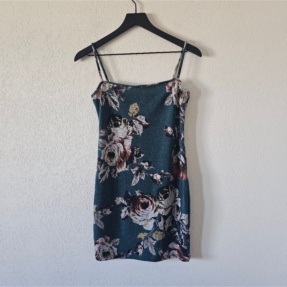 Mind Code Floral Mini Dress with Spaghetti Straps